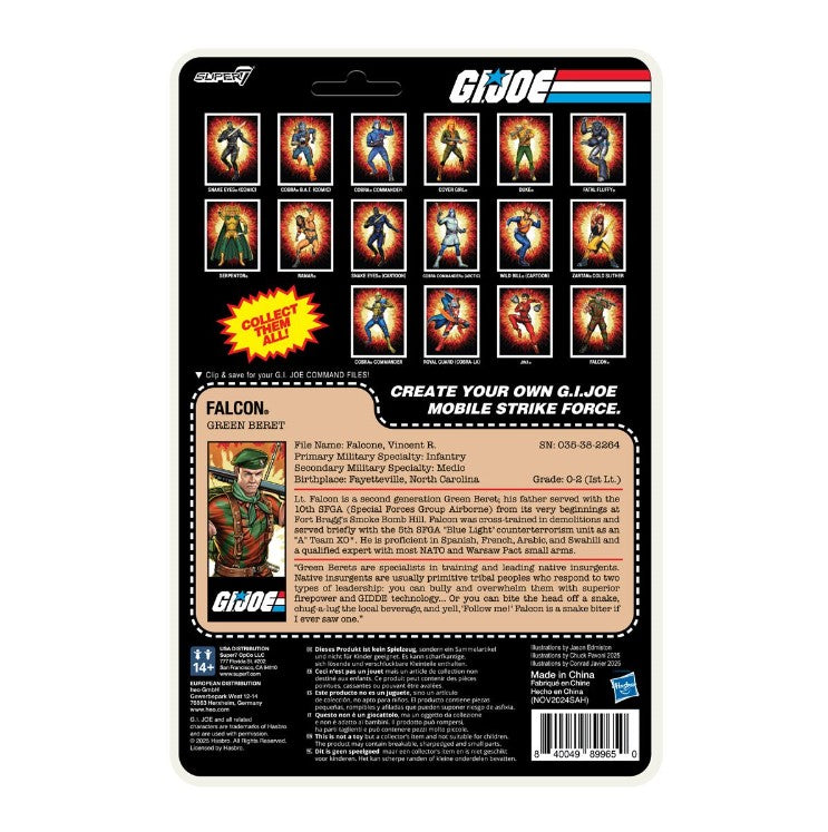 Sold Out - G.I. Joe Lt. Falcon 3 3/4-Inch ReAction+ Figure