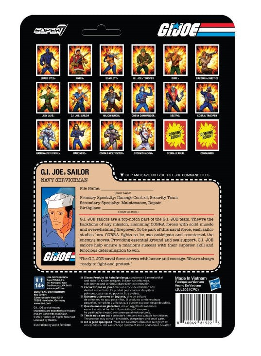 Sold out - G.I. Joe Blueshirt Clean (Pink) ReAction Figure