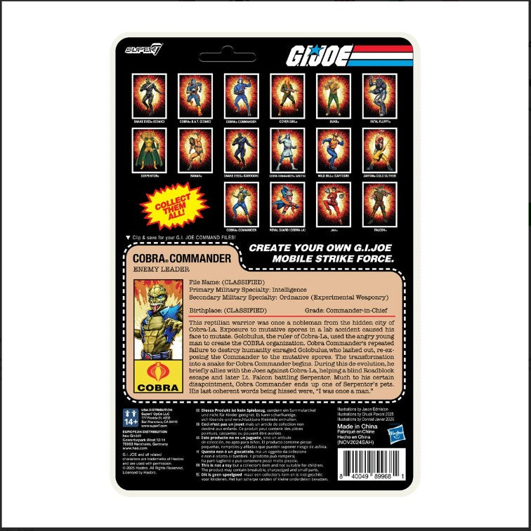 G.I. Joe Cobra Commander (Once a Man) ReAction+ Figure