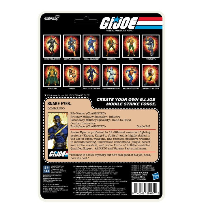 G.I. Joe Snake Eyes (Cartoon) 3 3/4-Inch ReAction+ Figure