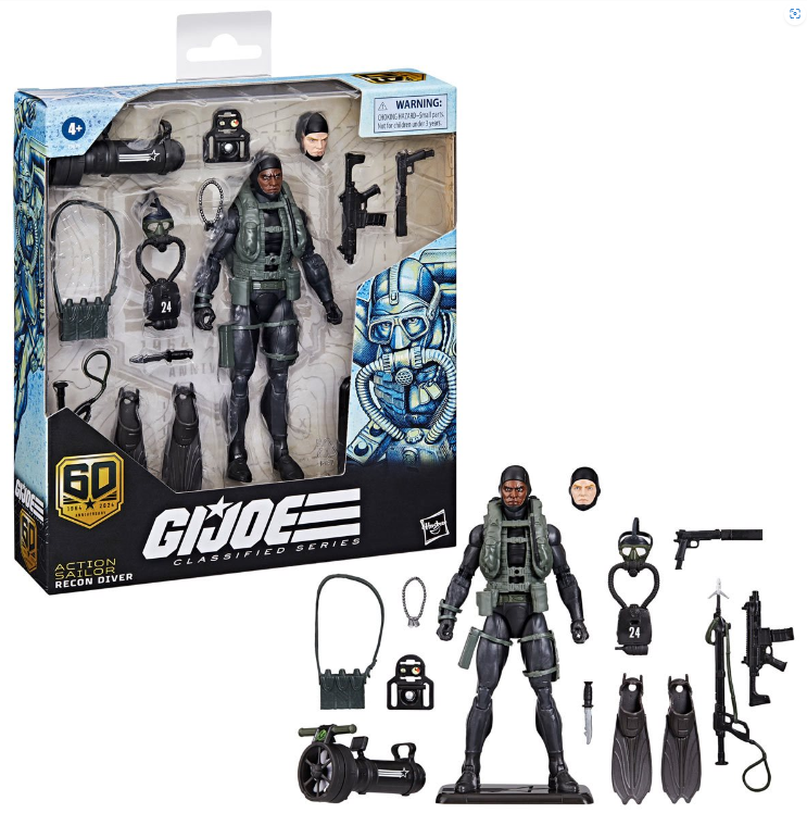 G.I. Joe Classified Series 60th Anniversary 6-Inch Action Sailor Recon Diver Action Figure