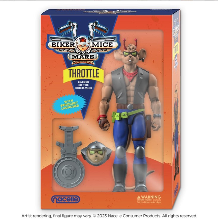 Biker Mice from Mars Throttle 7-Inch Scale Action Figures