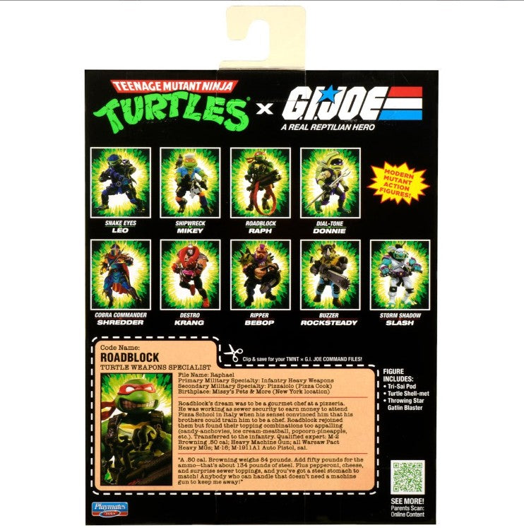 Teenage Mutant Ninja Turtles x G.I. Joe Raphael x Roadblock Action Figure
