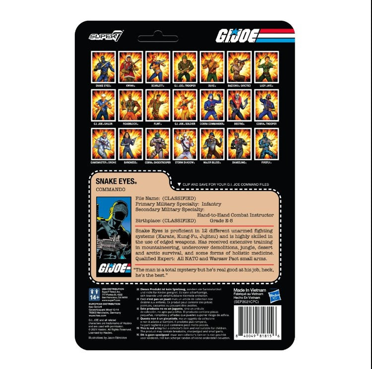 Sale - G.I. Joe snake eyes recolour ReAction Figure