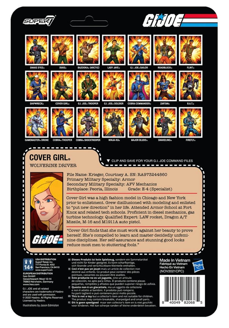 Sale - G.I. Joe Covergirl 3 3/4-Inch ReAction Figure