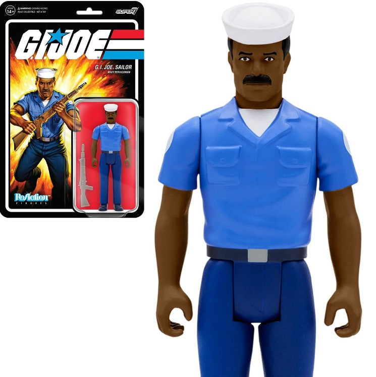 Sale - G.I. Joe Blueshirt Mustache (Dark Brown) ReAction Figure