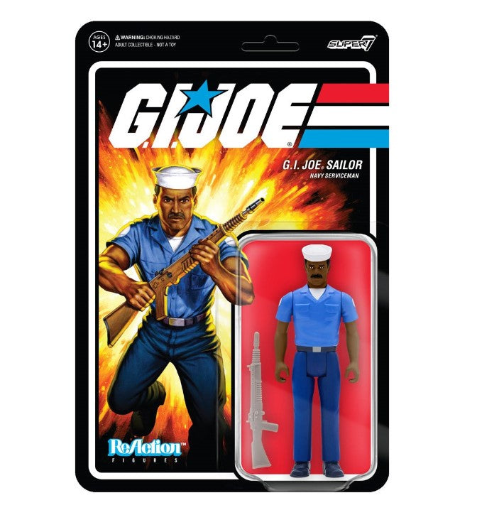 Sale - G.I. Joe Blueshirt Mustache (Dark Brown) ReAction Figure