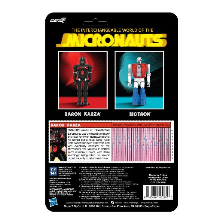 Micronauts Baron Karza 3 3/4-Inch ReAction+ Figure