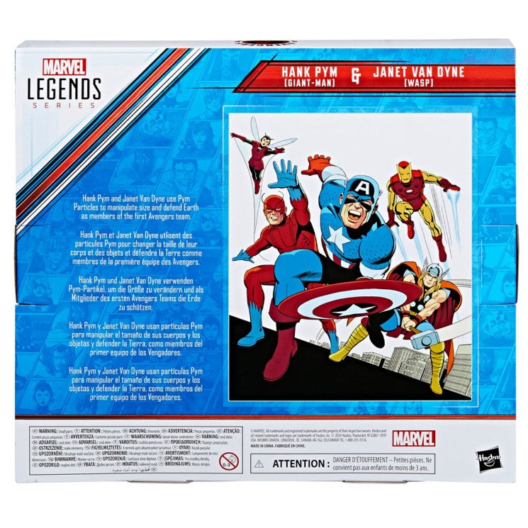 Avengers Marvel Legends Series Hank Pym (Giant-Man) and Janet Van Dyne (Wasp) 6-Inch Action Figure 2-Pack