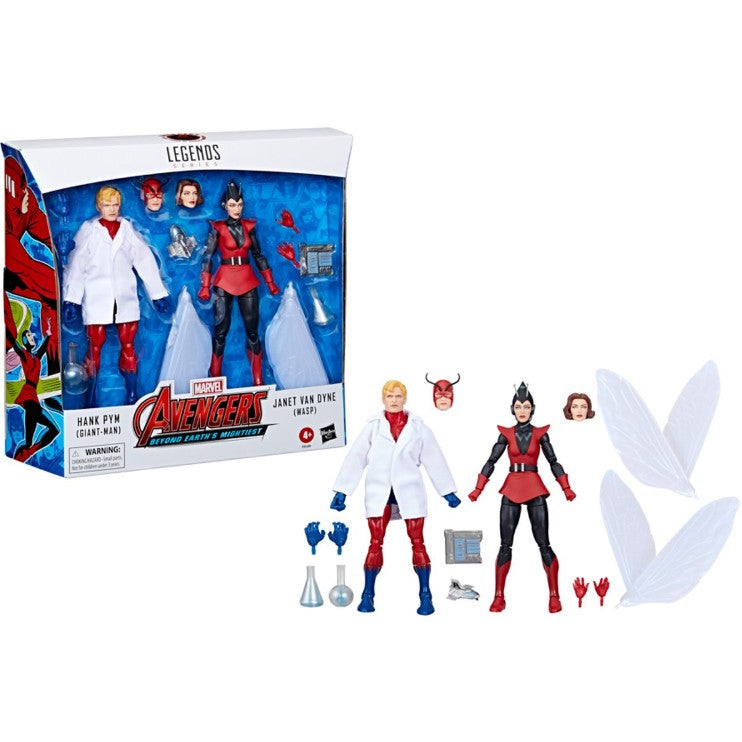 Avengers Marvel Legends Series Hank Pym (Giant-Man) and Janet Van Dyne (Wasp) 6-Inch Action Figure 2-Pack