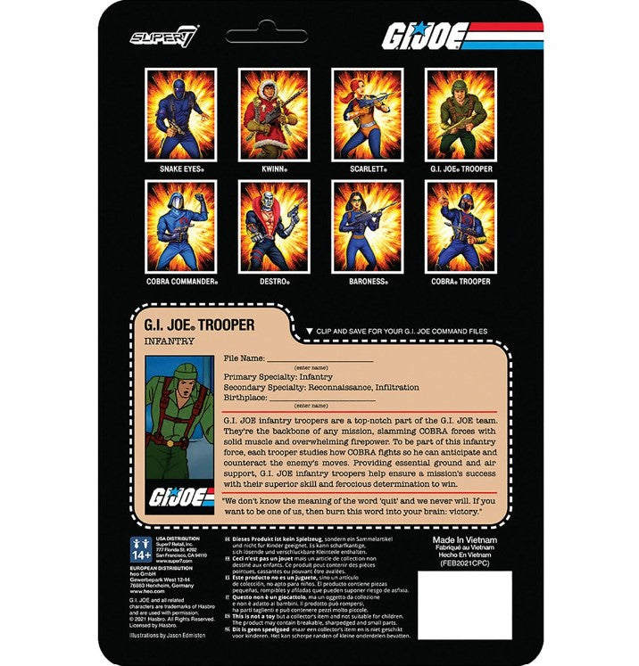 Sale - G.I. Joe Greenshirt (Brown) 3 3/4-Inch ReAction Figure