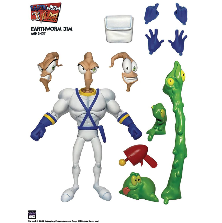 `Message to Preorder - Coming May 24 - Earthworm Jim and Snot Action Figure