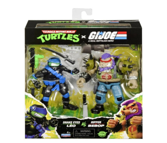 Teenage Mutant Ninja Turtles x G.I. Joe Leonardo x Snake Eyes vs Bebop x Ripper