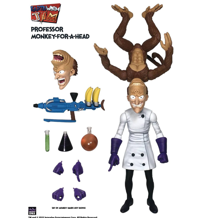 `Sold Out - Coming May 24 - Earthworm Jim Professor Monkey-For-A-Head Action Figure
