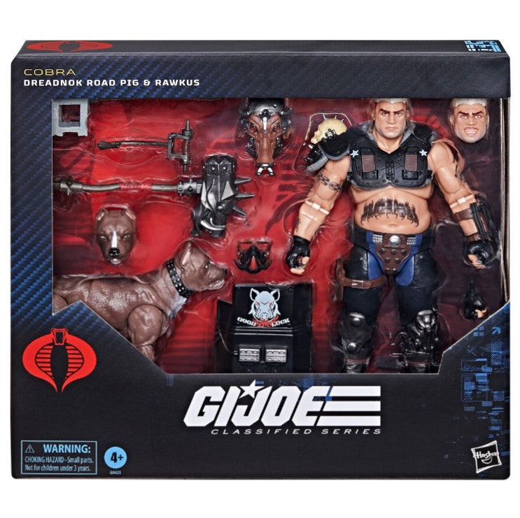 G.I. Joe Classified Series Dreadnok Road Pig and Rawkus Pet Dog Pit Bull 6-Inch Action Figure