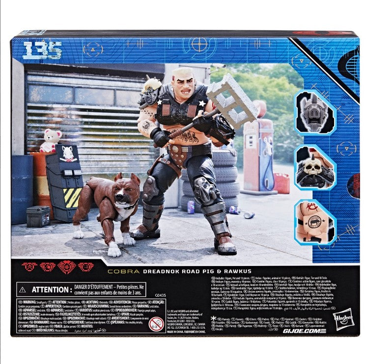 G.I. Joe Classified Series Dreadnok Road Pig and Rawkus Pet Dog Pit Bull 6-Inch Action Figure