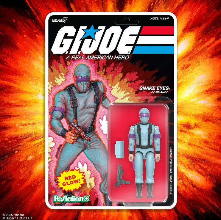 G.I. Joe Arctic Snake Eyes (Red Glow, Crystal Poison) 3 3/4-Inch ReAction+ Figure