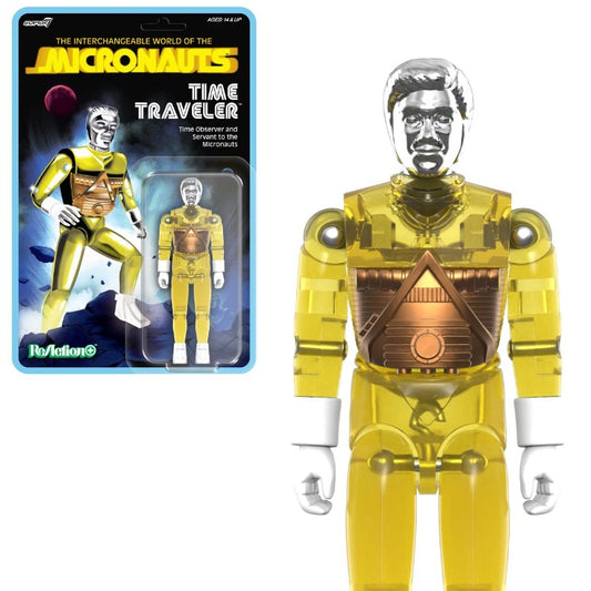 Micronauts Time Traveler (Translucent Yellow) 3 3/4-Inch ReAction+ Figure
