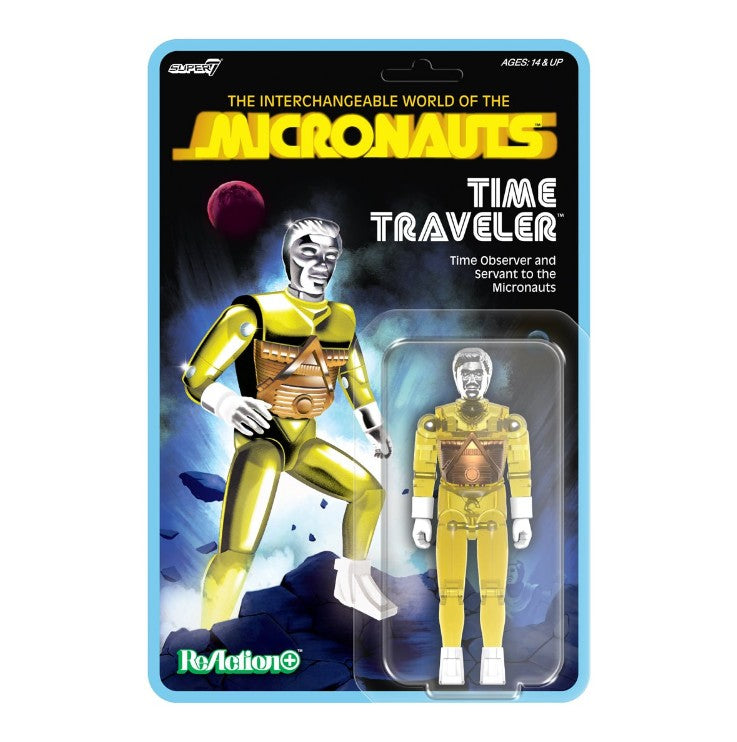 Micronauts Time Traveler (Translucent Yellow) 3 3/4-Inch ReAction+ Figure