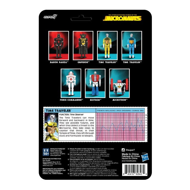 Micronauts Time Traveler (Translucent Yellow) 3 3/4-Inch ReAction+ Figure