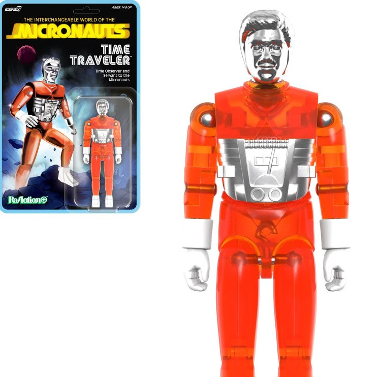Micronauts Time Traveler (Translucent Orange) 3 3/4-Inch ReAction+ Figure