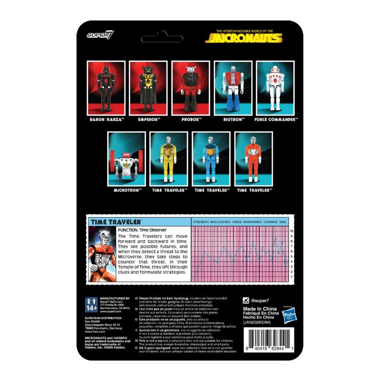 Micronauts Time Traveler (Translucent Orange) 3 3/4-Inch ReAction+ Figure