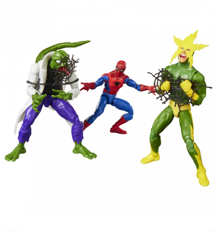 Pre-order for Sep 2026 - Marvel Legends Series Spider-Man, Marvel's Lizard, & Marvel's Electro