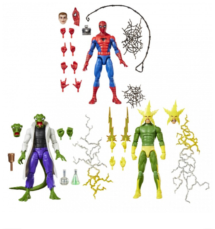 Pre-order for Sep 2026 - Marvel Legends Series Spider-Man, Marvel's Lizard, & Marvel's Electro