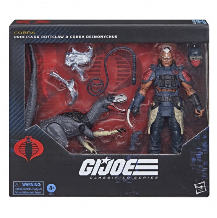 PRE-ORDER for May 2026 - G.I. Joe Classified Series #196, Professor Rottclaw & Cobra Deinonychus