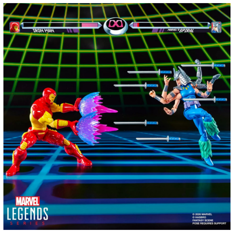 Pre-order for Oct 2026 - Marvel Legends Series Marvel Games Iron Man vs Marvel's Spiral