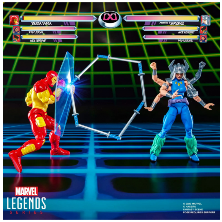 Pre-order for Oct 2026 - Marvel Legends Series Marvel Games Iron Man vs Marvel's Spiral