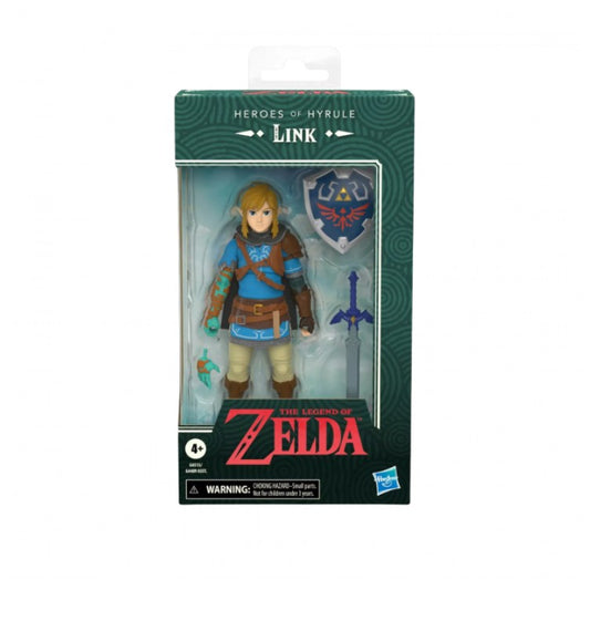 Hasbro Star Legend of Zelda Link action figure in its original window box packaging, featuring Link with sword and shield accessories.
