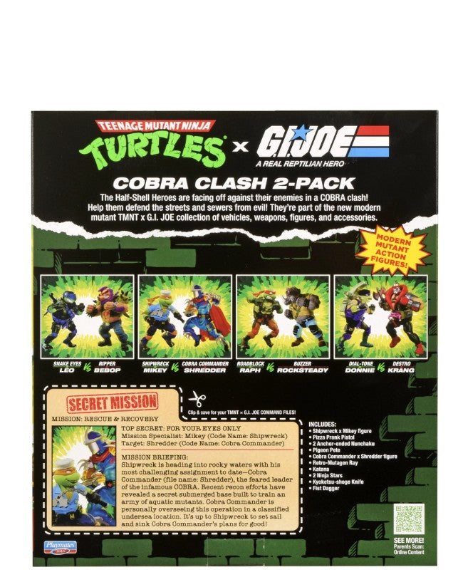 Teenage Mutant Ninja Turtles x G.I. Joe Mikey x Shipwreck vs Shredder x Cobra Commander