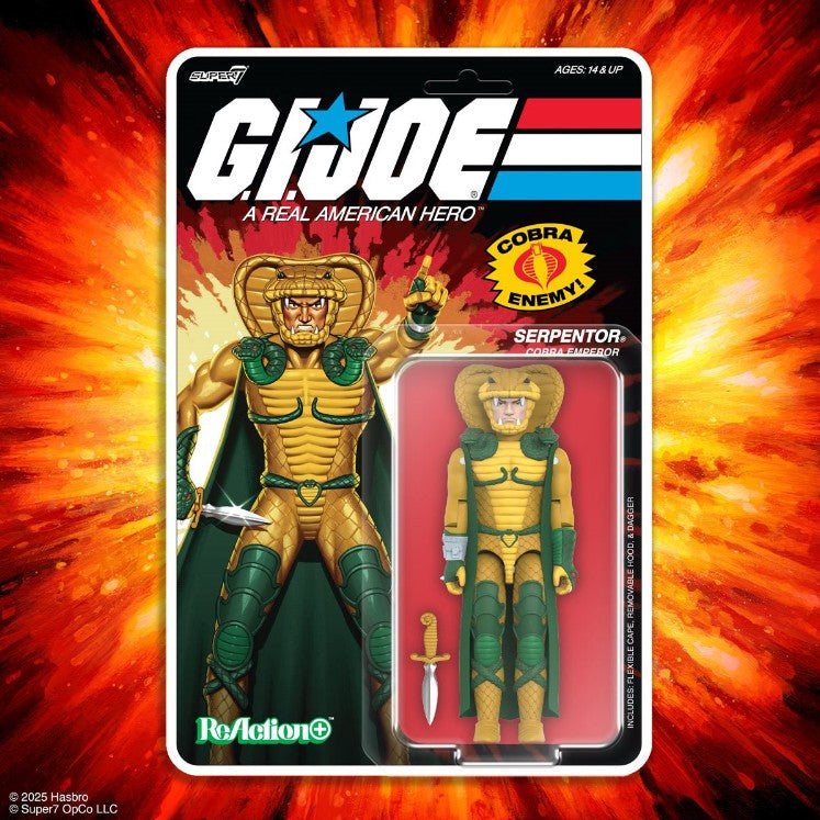 PREORDER Jan 25 - G.I. Joe Reaction+ Serpentor 3.75" O-Ring Figure