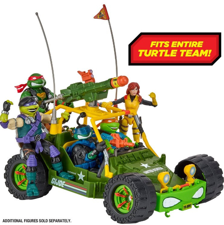 Teenage Mutant Ninja Turtles x G.I. Joe All-Weather and Environment (AWE) Shell-Striker Vehicle with Action Figure