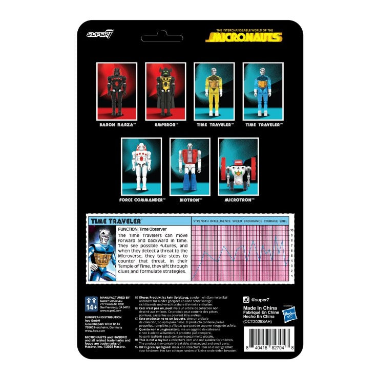 Micronauts Time Traveler (Translucent Blue) 3 3/4-Inch ReAction+ Figure