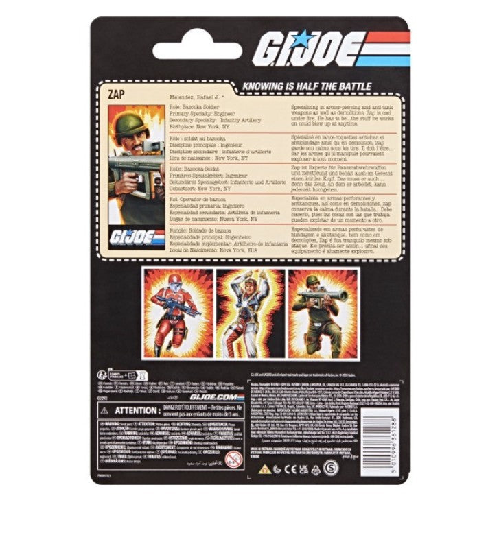G.I. Joe Classified Series Retro Cardback Rafael “Zap” Melendez